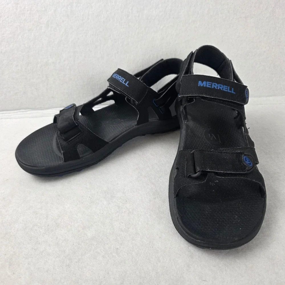 Merrell Mens Sport Sandals Black Snorkel Blue J289823C Size 8 Adjustable Straps
